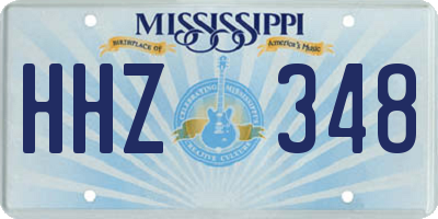 MS license plate HHZ348