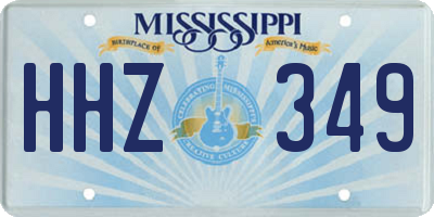 MS license plate HHZ349