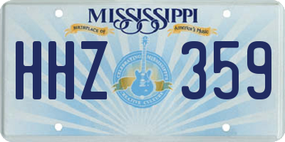 MS license plate HHZ359