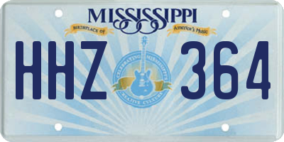 MS license plate HHZ364