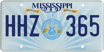 MS license plate HHZ365