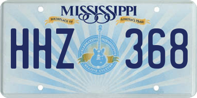 MS license plate HHZ368