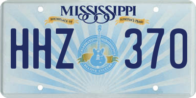 MS license plate HHZ370