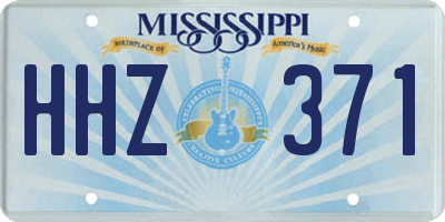 MS license plate HHZ371