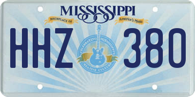 MS license plate HHZ380