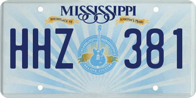 MS license plate HHZ381
