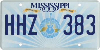 MS license plate HHZ383