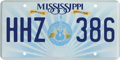 MS license plate HHZ386