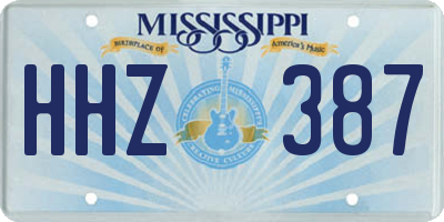 MS license plate HHZ387