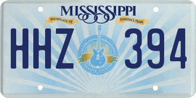 MS license plate HHZ394