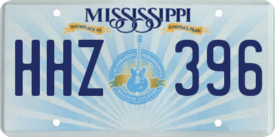 MS license plate HHZ396