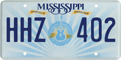 MS license plate HHZ402
