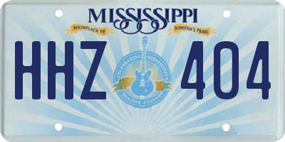 MS license plate HHZ404