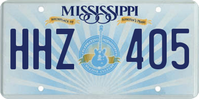 MS license plate HHZ405
