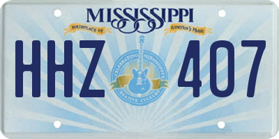 MS license plate HHZ407