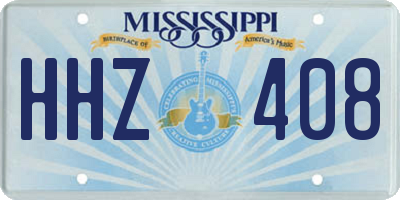 MS license plate HHZ408