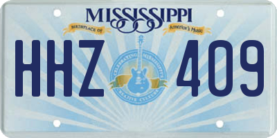 MS license plate HHZ409
