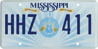 MS license plate HHZ411