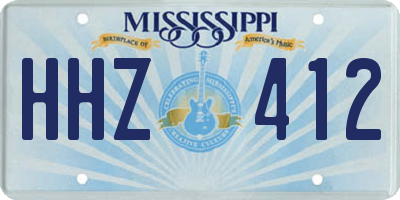MS license plate HHZ412