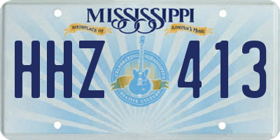 MS license plate HHZ413