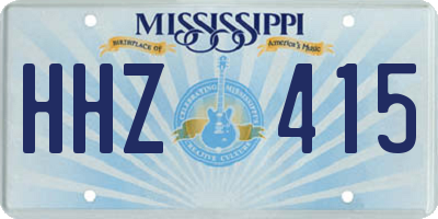 MS license plate HHZ415