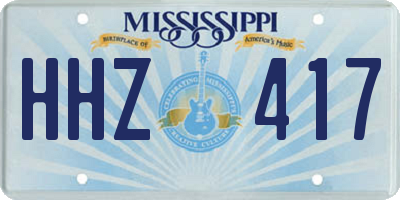 MS license plate HHZ417
