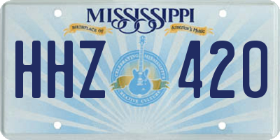 MS license plate HHZ420