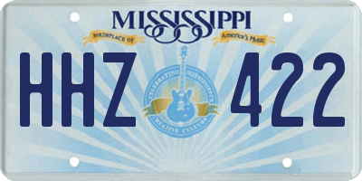 MS license plate HHZ422