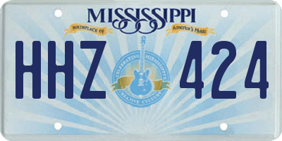 MS license plate HHZ424