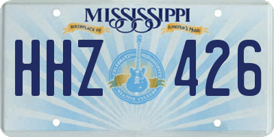 MS license plate HHZ426