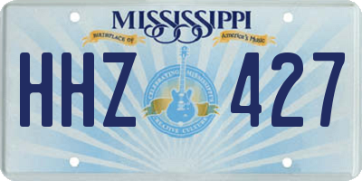 MS license plate HHZ427