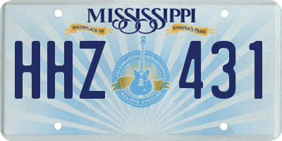 MS license plate HHZ431