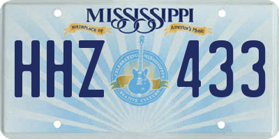 MS license plate HHZ433
