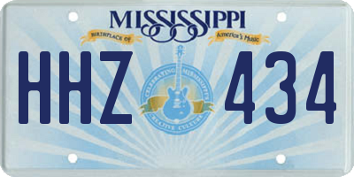 MS license plate HHZ434