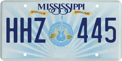 MS license plate HHZ445