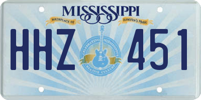 MS license plate HHZ451