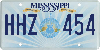 MS license plate HHZ454