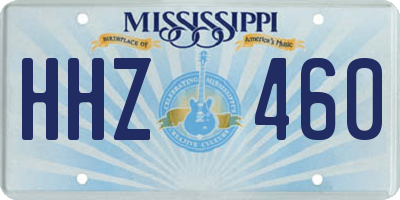 MS license plate HHZ460