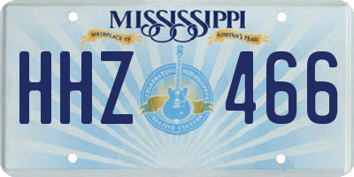 MS license plate HHZ466
