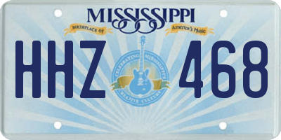MS license plate HHZ468