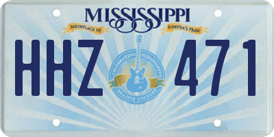 MS license plate HHZ471