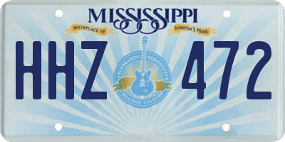 MS license plate HHZ472
