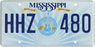 MS license plate HHZ480