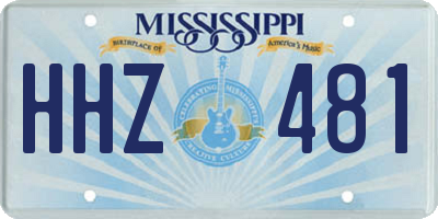 MS license plate HHZ481