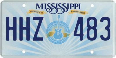 MS license plate HHZ483