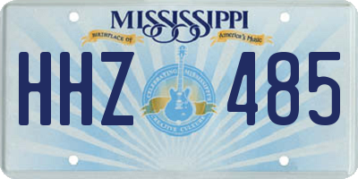 MS license plate HHZ485