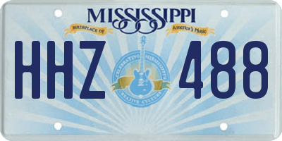 MS license plate HHZ488