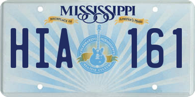 MS license plate HIA161