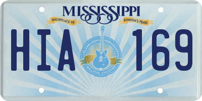 MS license plate HIA169