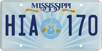 MS license plate HIA170
